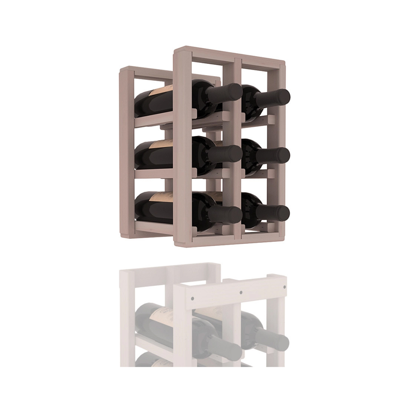InstaCellar - 2 Column Standard Extender Rack in Premium Redwood Greywash stained without WineSafe™ Satin Sealant
