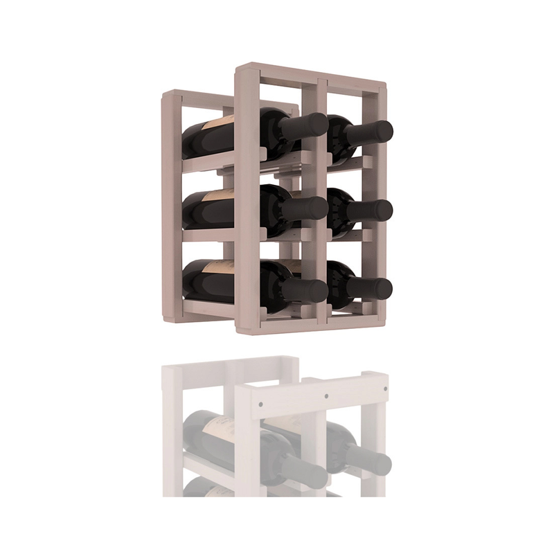 InstaCellar - 2 Column Standard Extender Rack in Premium Redwood Greywash stained with WineSafe™ Satin Sealant