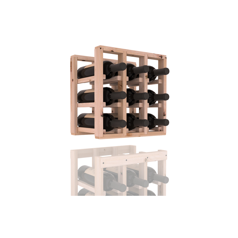 InstaCellar - 3 Column Standard Extender Rack in Knotty Alder Unstained without WineSafe™ Satin Sealant
