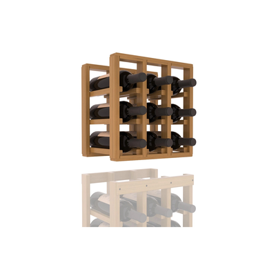 InstaCellar - 3 Column Standard Extender Rack in Grand Mahogany Oak stained with WineSafe™ Satin Sealant
