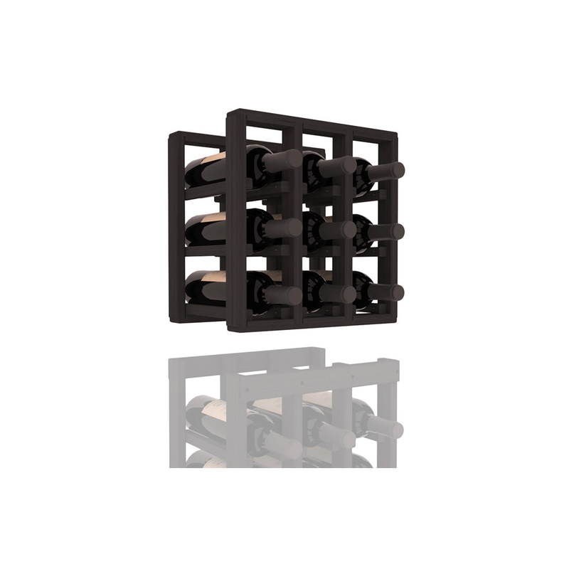 InstaCellar - 3 Column Standard Extender Rack in Grand Mahogany Black stained without WineSafe™ Satin Sealant