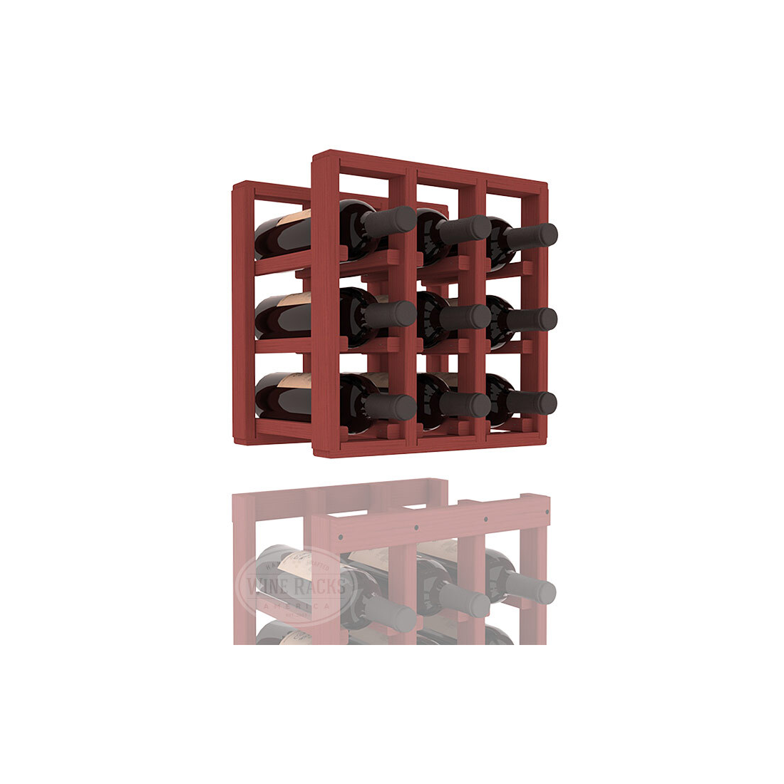 InstaCellar - 3 Column Standard Extender Rack in Ponderosa Pine Cherry stained without WineSafe™ Satin Sealant