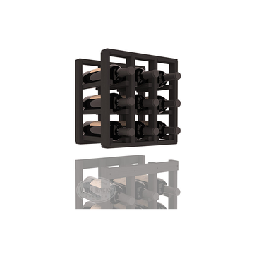 InstaCellar - 3 Column Standard Extender Rack in Ponderosa Pine Black stained without WineSafe™ Satin Sealant