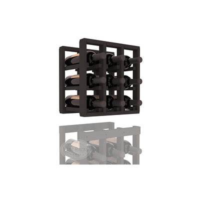 InstaCellar - 3 Column Standard Extender Rack in Ponderosa Pine Black stained without WineSafe™ Satin Sealant