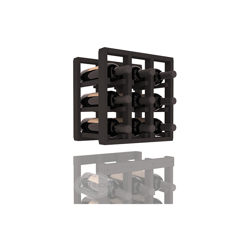 InstaCellar - 3 Column Standard Extender Rack in Ponderosa Pine Black stained without WineSafe™ Satin Sealant