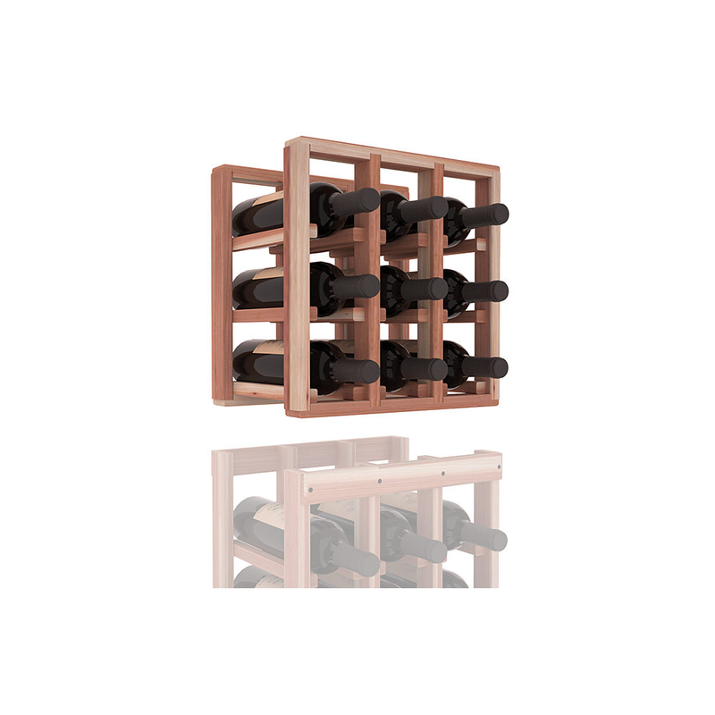 InstaCellar - 3 Column Standard Extender Rack in Premium Redwood Unstained without WineSafe™ Satin Sealant
