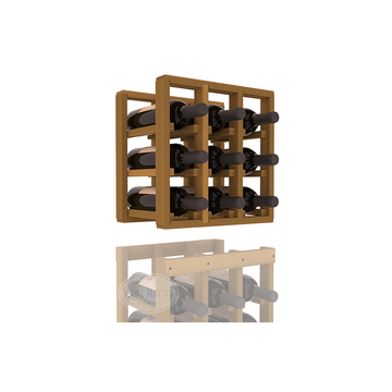 InstaCellar - 3 Column Standard Extender Rack in Premium Redwood Oak stained without WineSafe™ Satin Sealant