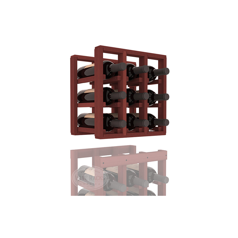 InstaCellar - 3 Column Standard Extender Rack in Premium Redwood Cherry stained without WineSafe™ Satin Sealant