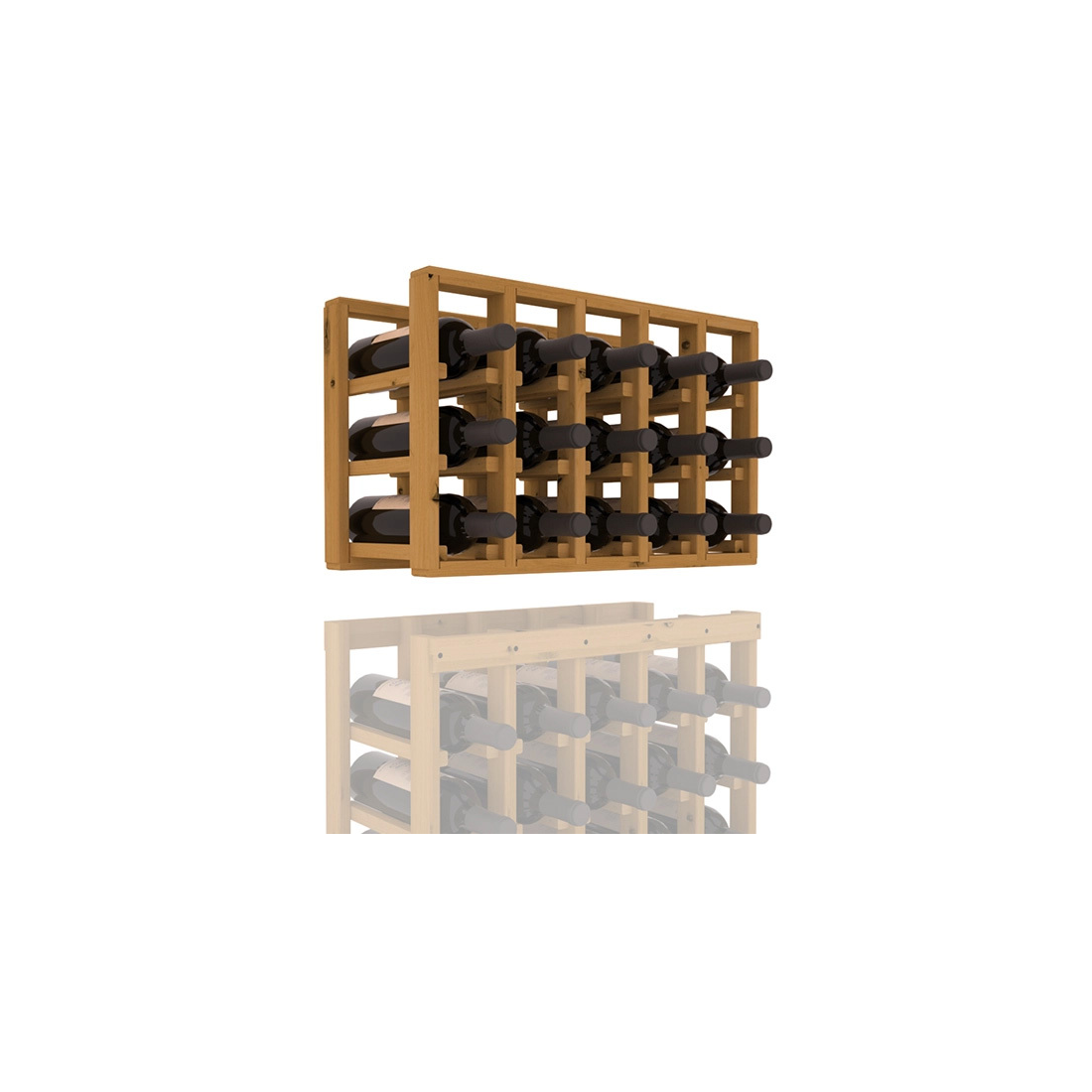 InstaCellar - 5 Column Standard Extender Rack in Knotty Alder Oak stained without WineSafe™ Satin Sealant