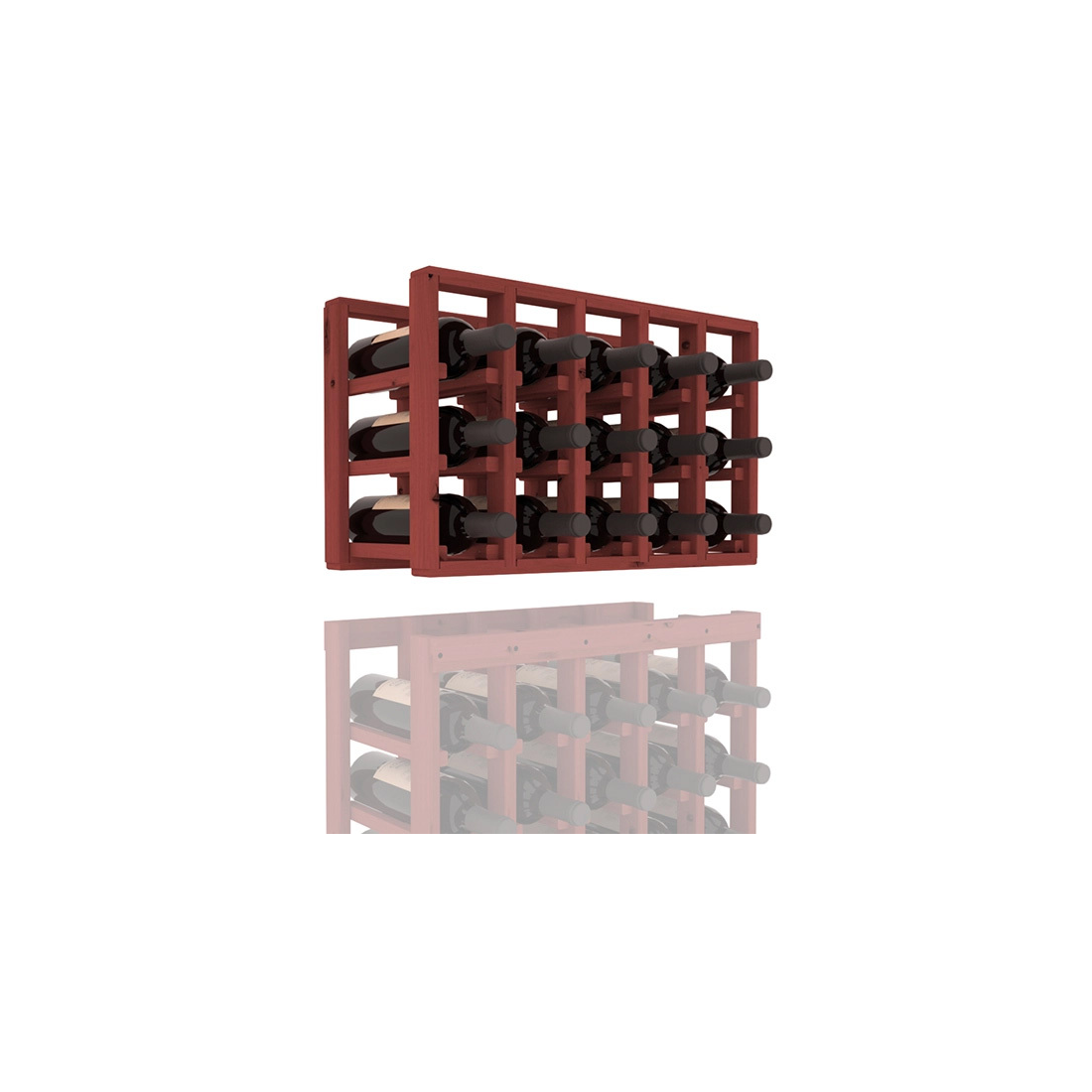 InstaCellar - 5 Column Standard Extender Rack in Knotty Alder Cherry stained without WineSafe™ Satin Sealant