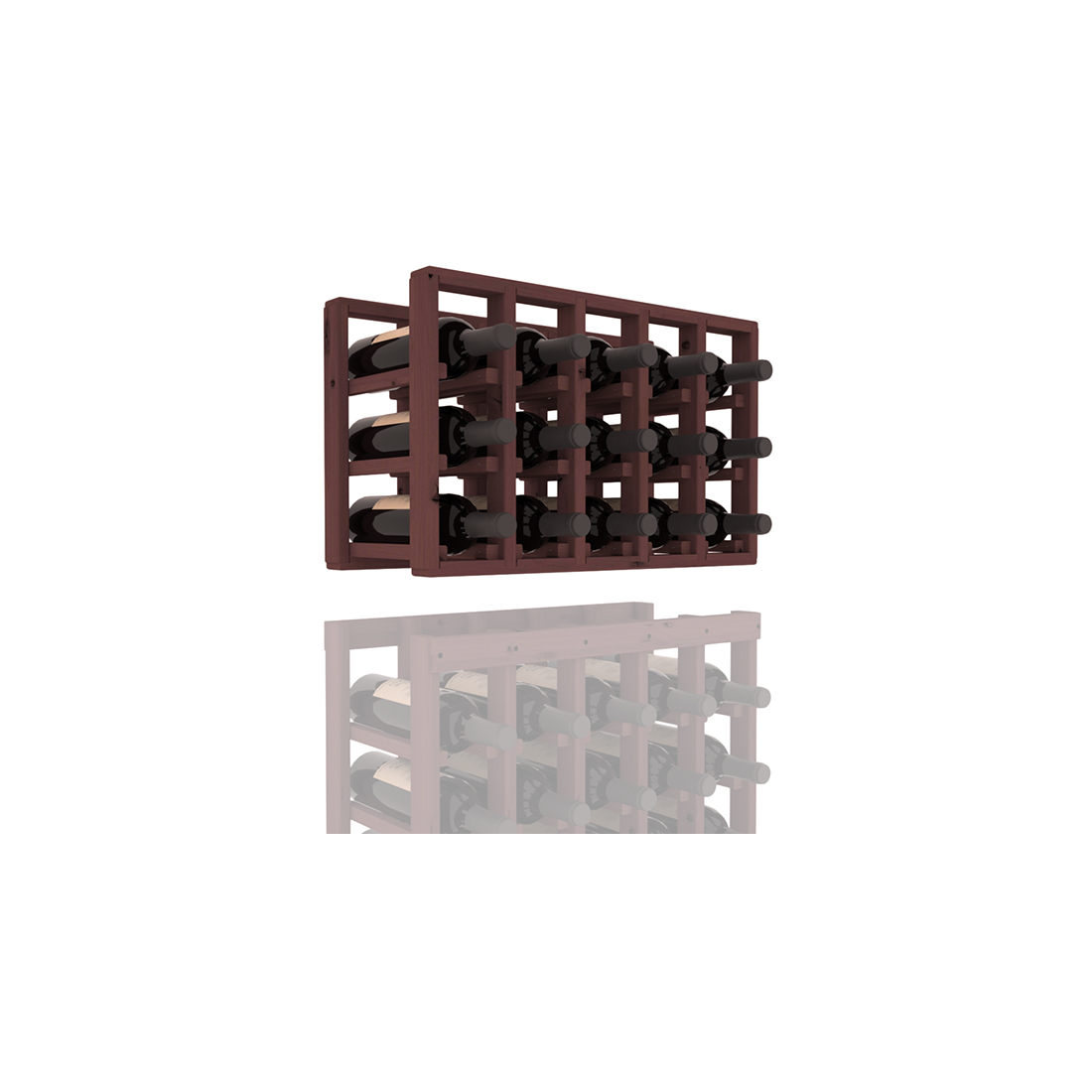 InstaCellar - 5 Column Standard Extender Rack in Knotty Alder Walnut stained without WineSafe™ Satin Sealant