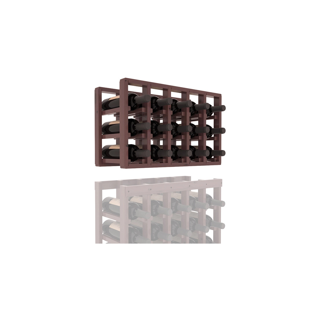 InstaCellar - 5 Column Standard Extender Rack in Knotty Alder Walnut stained with WineSafe™ Satin Sealant