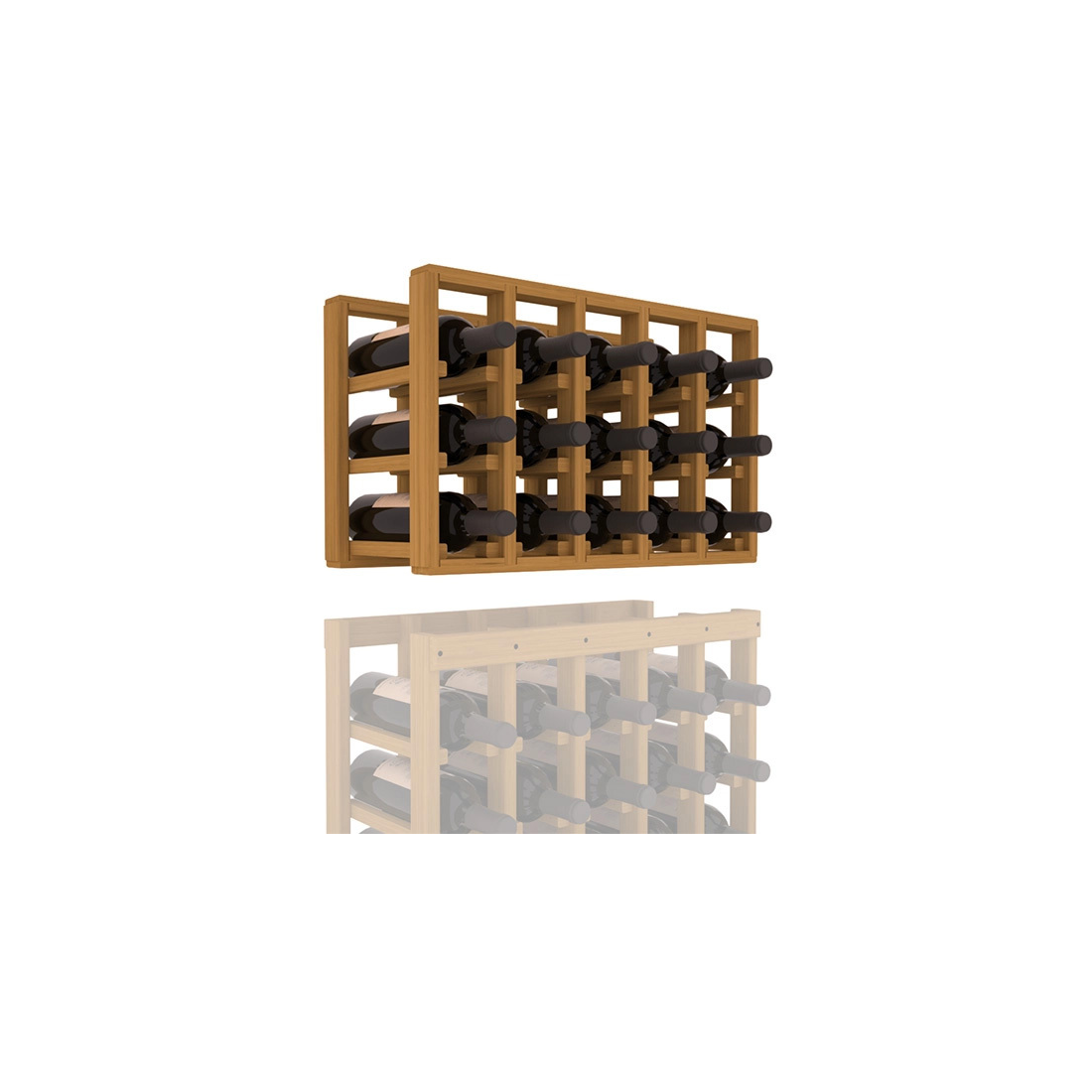 InstaCellar - 5 Column Standard Extender Rack in Grand Mahogany Oak stained without WineSafe™ Satin Sealant