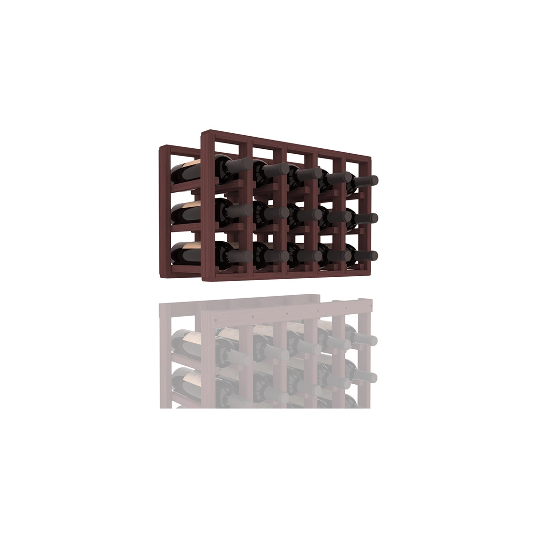 InstaCellar - 5 Column Standard Extender Rack in Grand Mahogany Walnut stained without WineSafe™ Satin Sealant