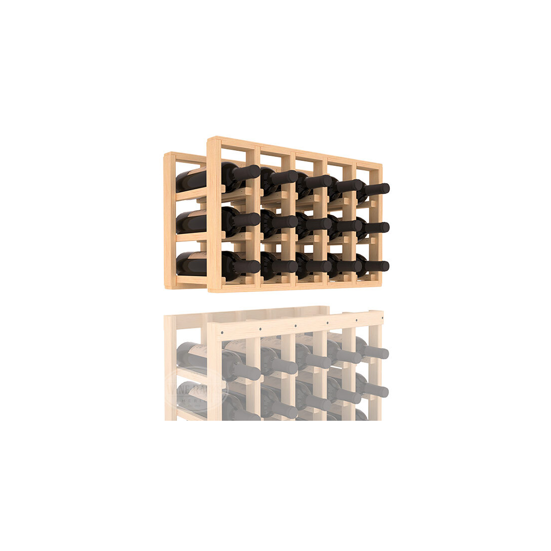 InstaCellar - 5 Column Standard Extender Rack in Ponderosa Pine Unstained without WineSafe™ Satin Sealant