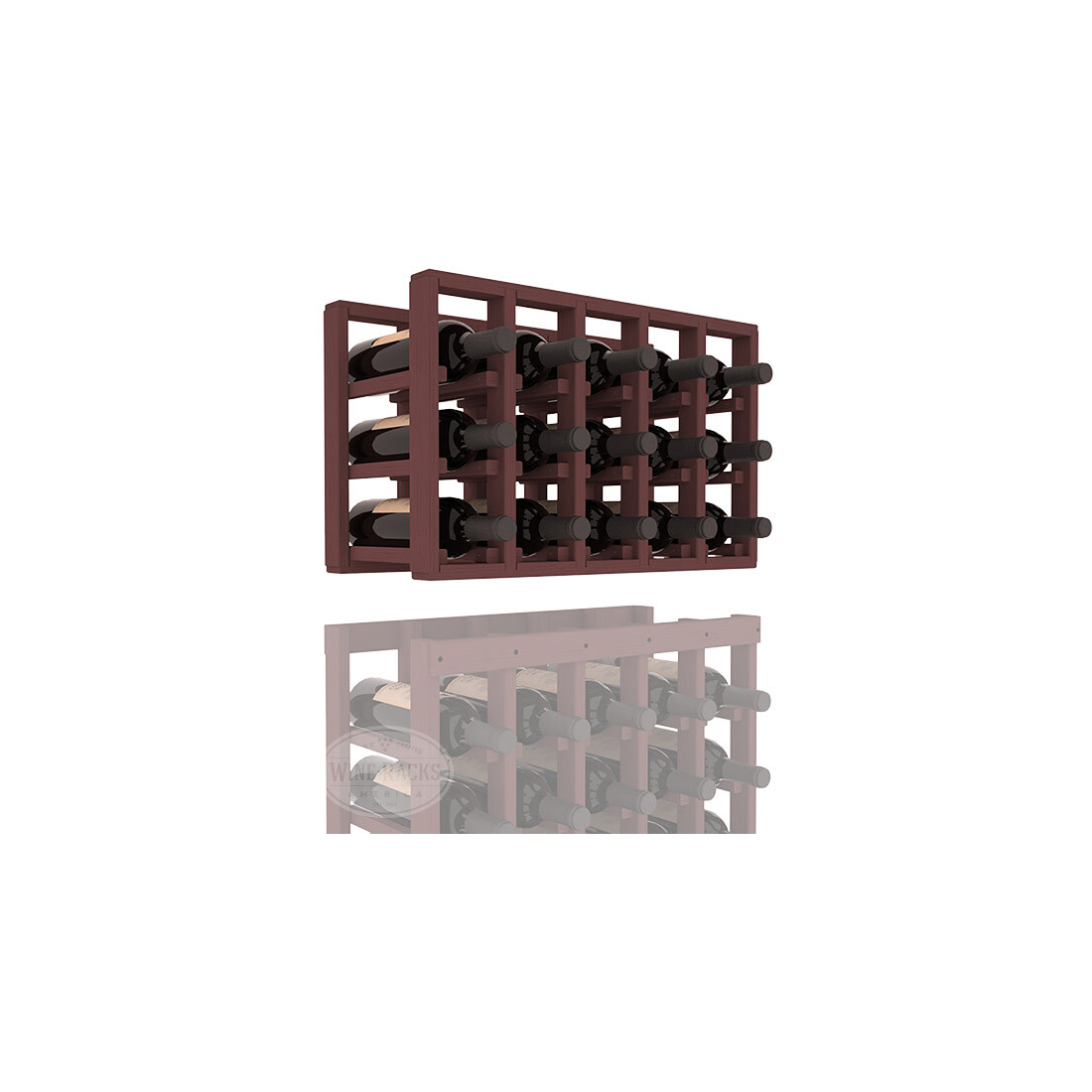 InstaCellar - 5 Column Standard Extender Rack in Ponderosa Pine Walnut stained without WineSafe™ Satin Sealant