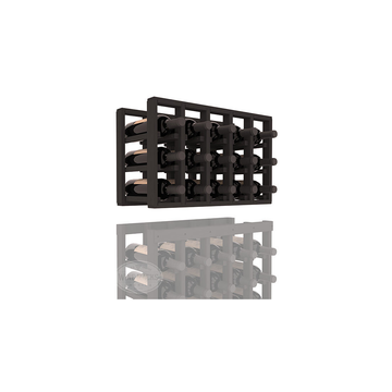 InstaCellar - 5 Column Standard Extender Rack in Ponderosa Pine Black stained without WineSafe™ Satin Sealant