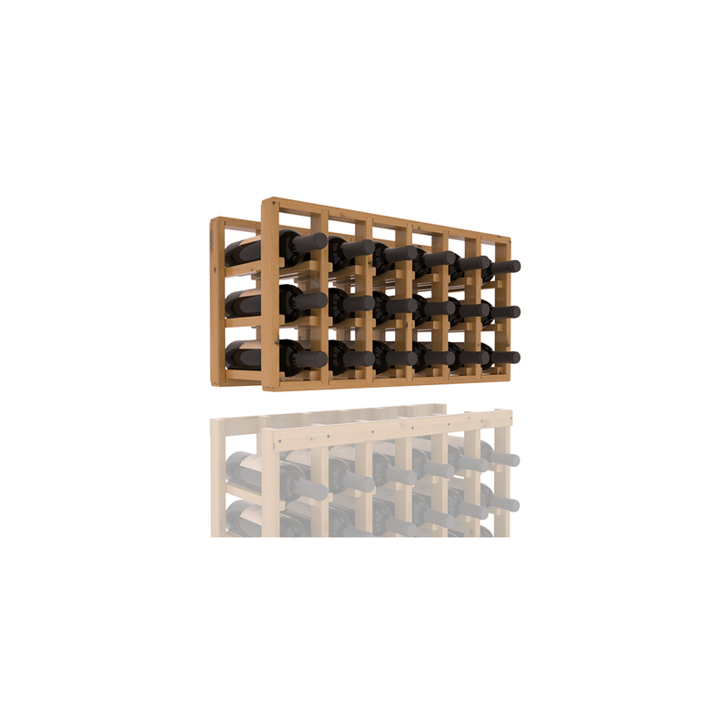 InstaCellar - 6 Column Standard Extender Rack in Knotty Alder Oak stained with WineSafe™ Satin Sealant