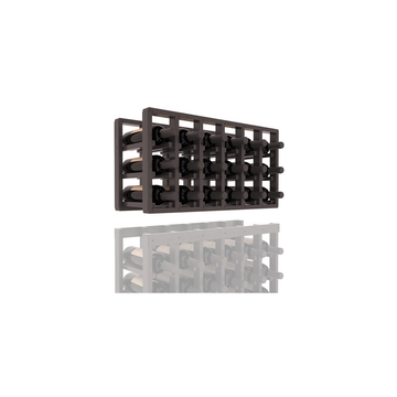 InstaCellar - 6 Column Standard Extender Rack in Knotty Alder Black stained with WineSafe™ Satin Sealant