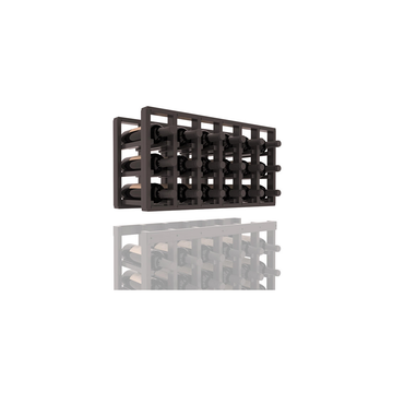 InstaCellar - 6 Column Standard Extender Rack in Grand Mahogany Black stained with WineSafe™ Satin Sealant