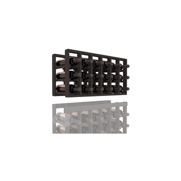 InstaCellar - 6 Column Standard Extender Rack in Ponderosa Pine Black stained without WineSafe™ Satin Sealant