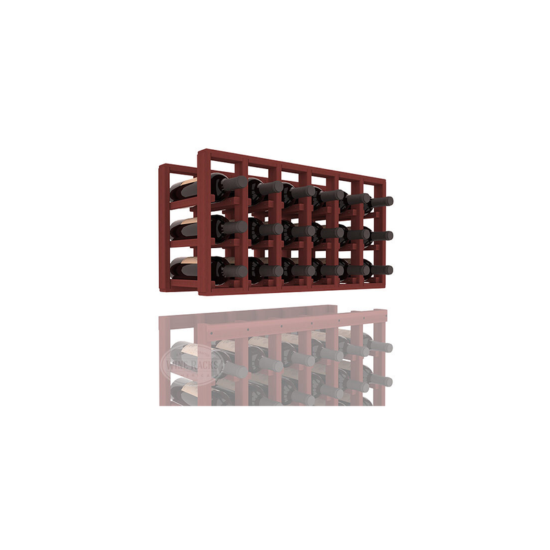InstaCellar - 6 Column Standard Extender Rack in Premium Redwood Cherry stained without WineSafe™ Satin Sealant