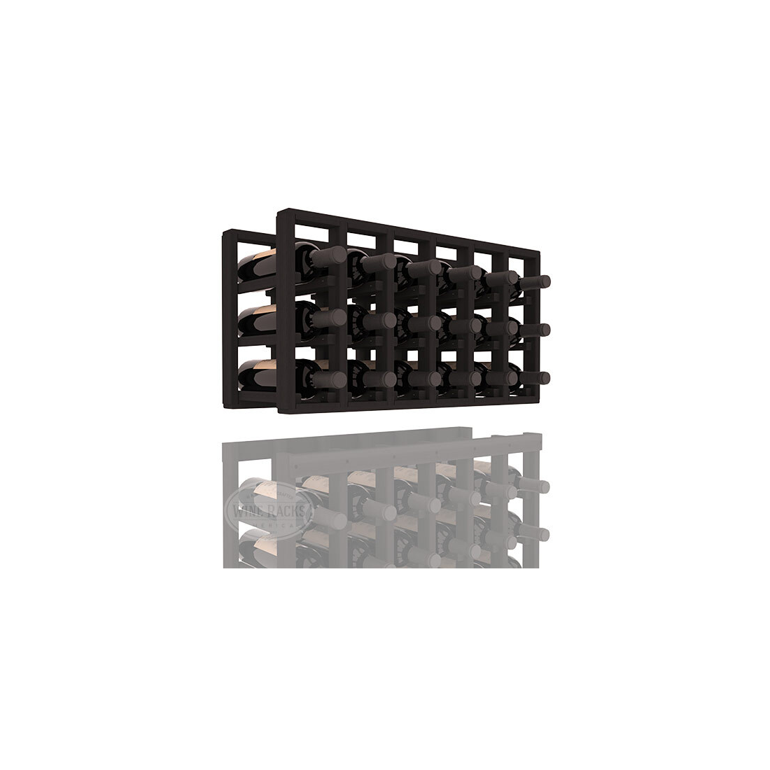 InstaCellar - 6 Column Standard Extender Rack in Premium Redwood Black stained without WineSafe™ Satin Sealant