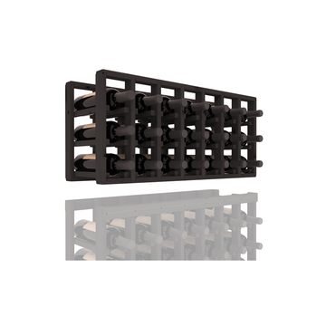InstaCellar - 7 Column Standard Extender Rack in Knotty Alder Black stained without WineSafe™ Satin Sealant