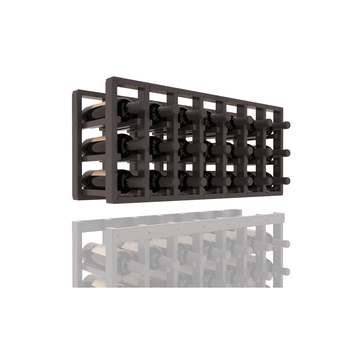 InstaCellar - 7 Column Standard Extender Rack in Knotty Alder Black stained with WineSafe™ Satin Sealant