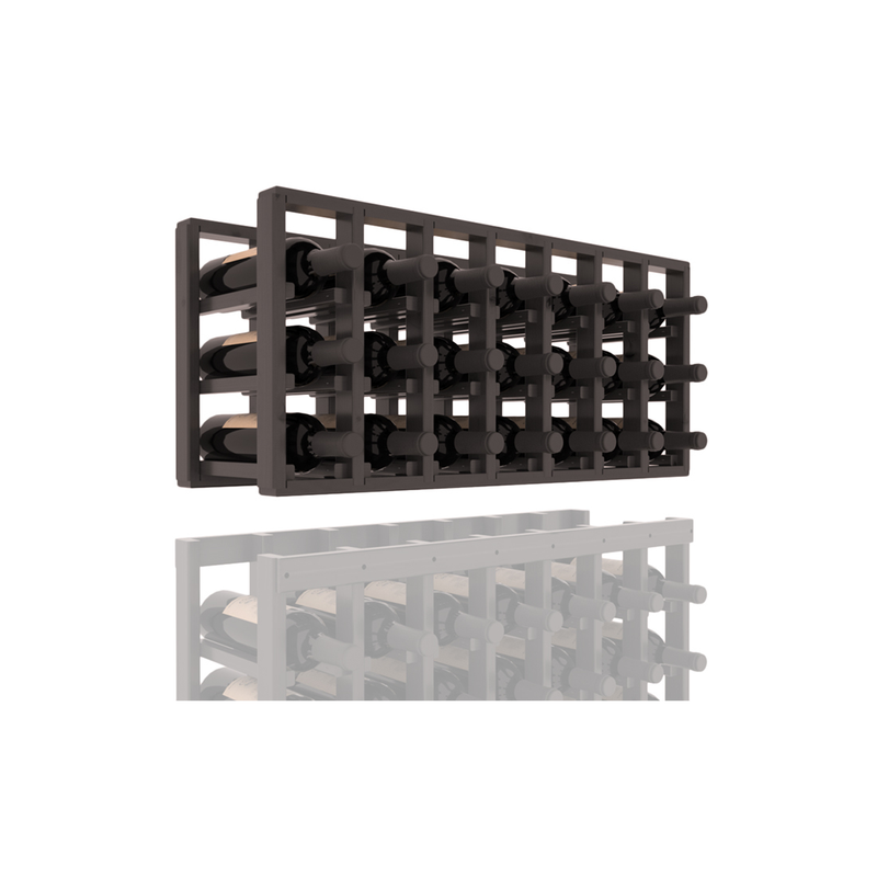 InstaCellar - 7 Column Standard Extender Rack in Knotty Alder Black stained with WineSafe™ Satin Sealant