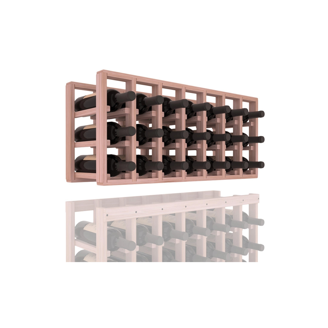 InstaCellar - 7 Column Standard Extender Rack in Grand Mahogany Unstained without WineSafe™ Satin Sealant