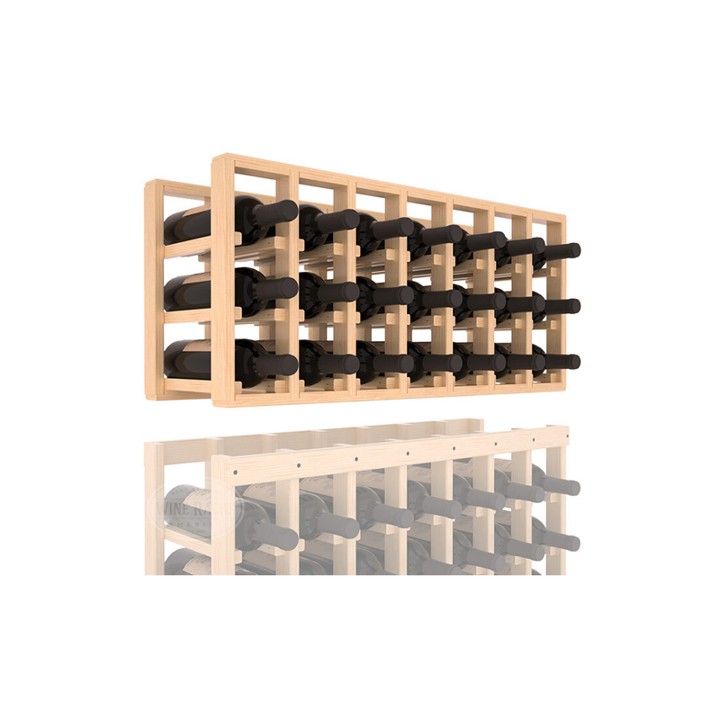 InstaCellar - 7 Column Standard Extender Rack in Ponderosa Pine Unstained with WineSafe™ Satin Sealant