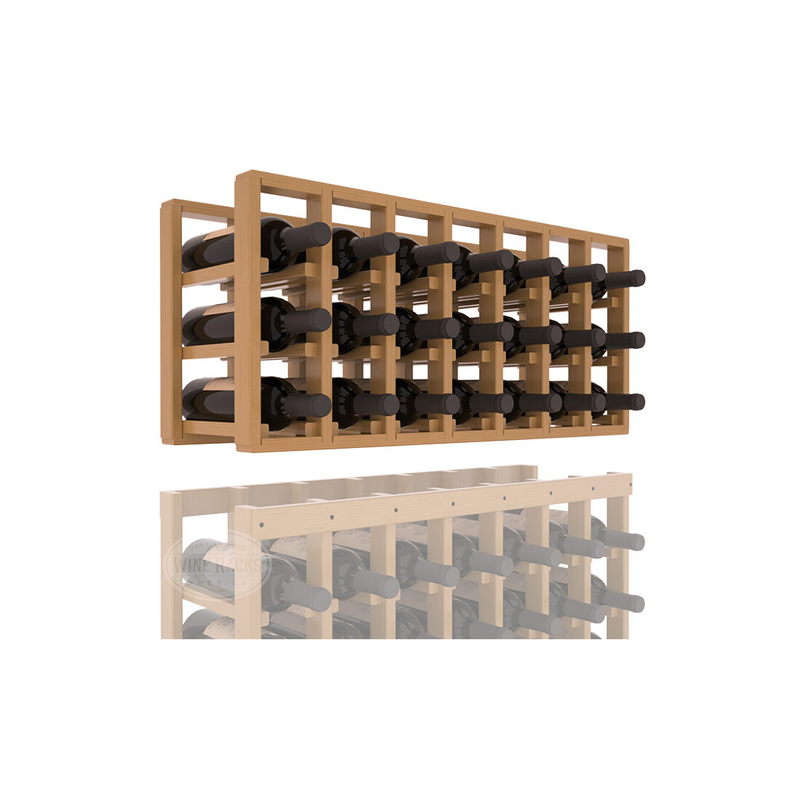 InstaCellar - 7 Column Standard Extender Rack in Ponderosa Pine Oak stained with WineSafe™ Satin Sealant