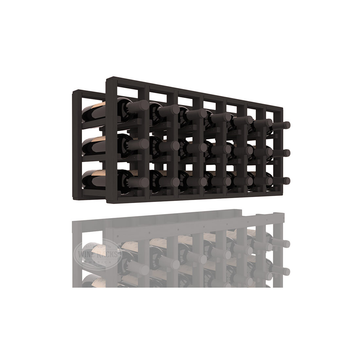 InstaCellar - 7 Column Standard Extender Rack in Ponderosa Pine Black stained without WineSafe™ Satin Sealant