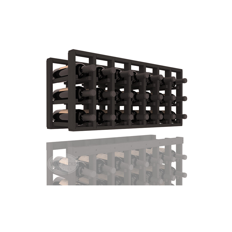 InstaCellar - 7 Column Standard Extender Rack in Ponderosa Pine Black stained without WineSafe™ Satin Sealant