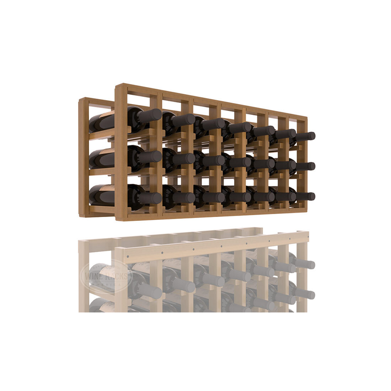 InstaCellar - 7 Column Standard Extender Rack in Premium Redwood Oak stained with WineSafe™ Satin Sealant