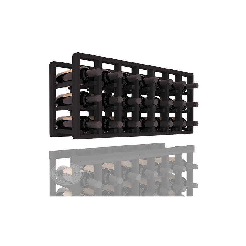 InstaCellar - 7 Column Standard Extender Rack in Premium Redwood Black stained without WineSafe™ Satin Sealant