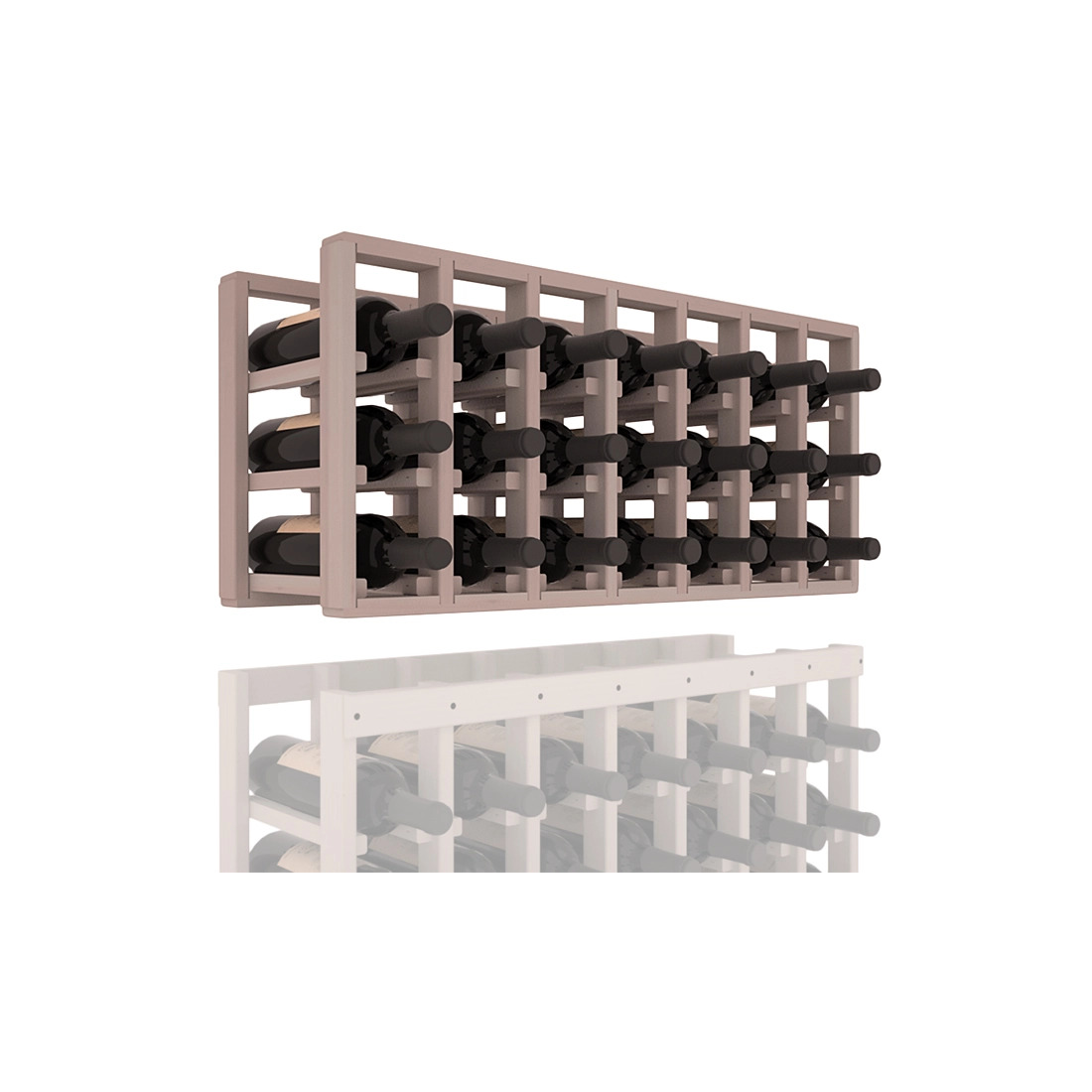 InstaCellar - 7 Column Standard Extender Rack in Premium Redwood Greywash stained without WineSafe™ Satin Sealant