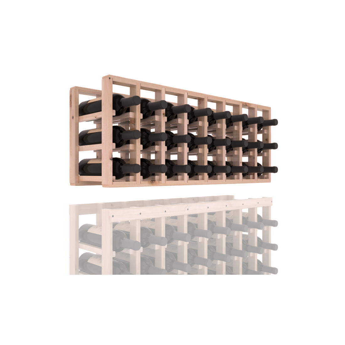 InstaCellar - 8 Column Standard Extender Rack in Knotty Alder Unstained with WineSafe™ Satin Sealant