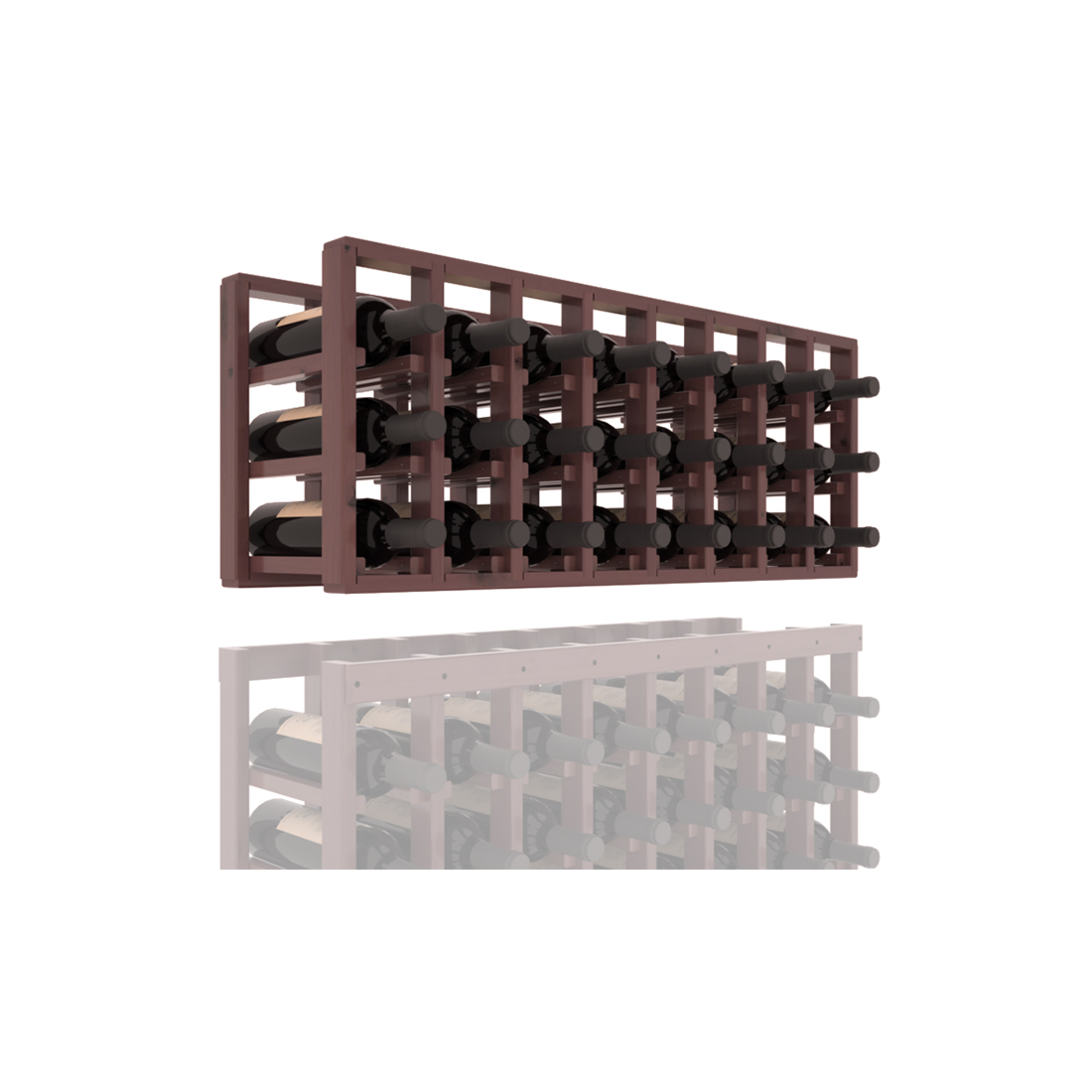 InstaCellar - 8 Column Standard Extender Rack in Knotty Alder Walnut stained with WineSafe™ Satin Sealant