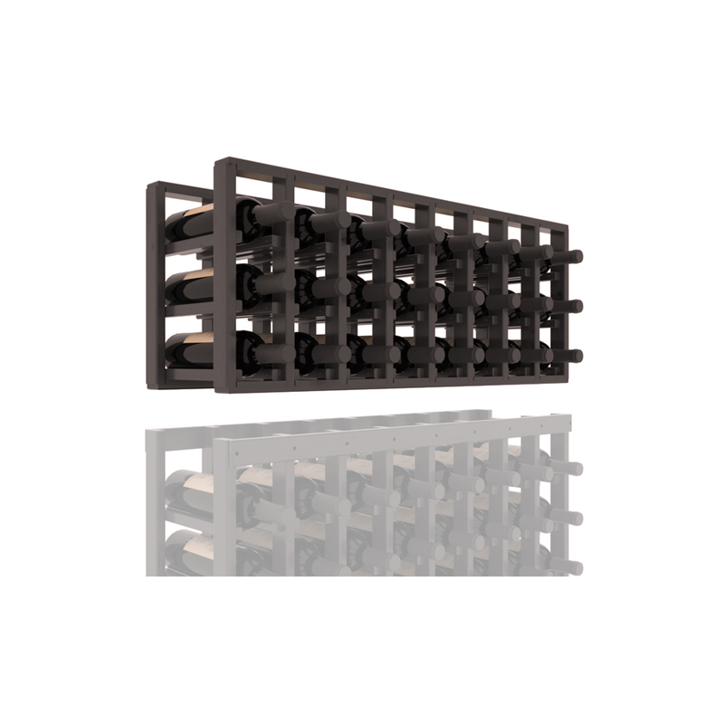 InstaCellar - 8 Column Standard Extender Rack in Knotty Alder Black stained with WineSafe™ Satin Sealant