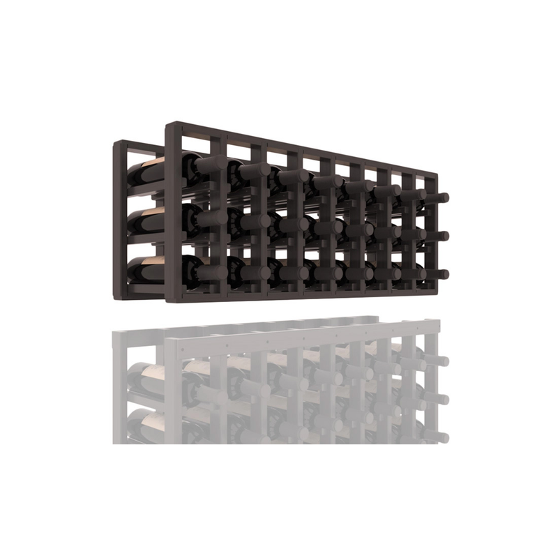 InstaCellar - 8 Column Standard Extender Rack in Grand Mahogany Black stained with WineSafe™ Satin Sealant