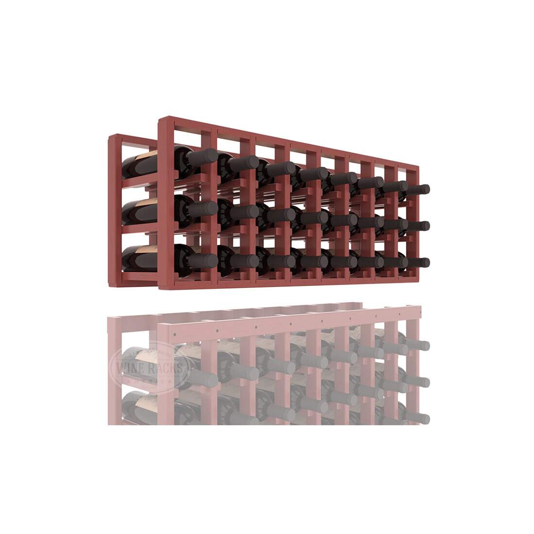 InstaCellar - 8 Column Standard Extender Rack in Ponderosa Pine Cherry stained with WineSafe™ Satin Sealant