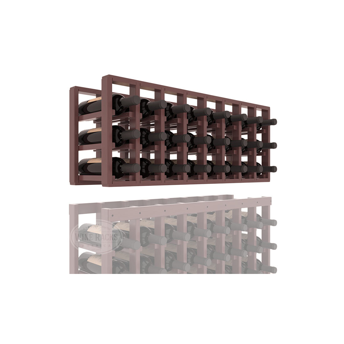 InstaCellar - 8 Column Standard Extender Rack in Ponderosa Pine Walnut stained with WineSafe™ Satin Sealant