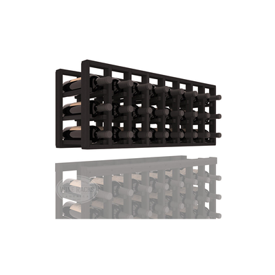 InstaCellar - 8 Column Standard Extender Rack in Premium Redwood Black stained without WineSafe™ Satin Sealant