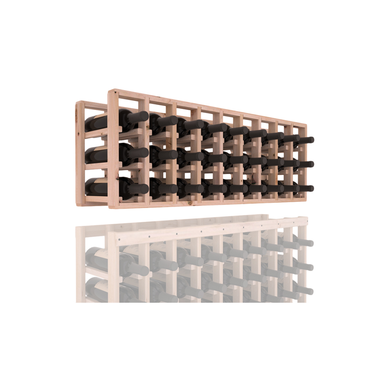 InstaCellar - 9 Column Standard Extender Rack in Knotty Alder Unstained without WineSafe™ Satin Sealant