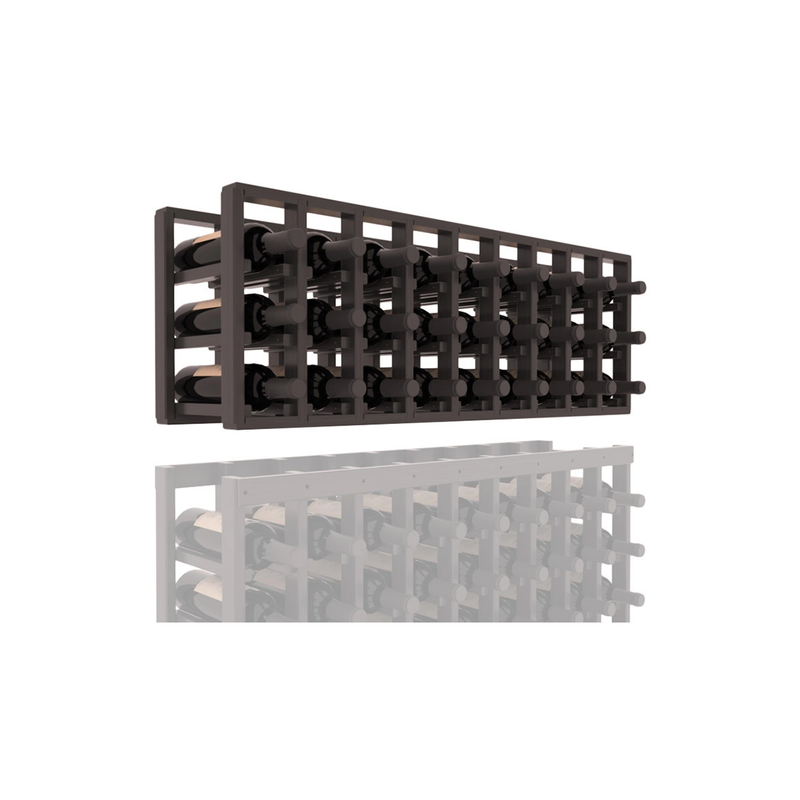 InstaCellar - 9 Column Standard Extender Rack in Grand Mahogany Black stained with WineSafe™ Satin Sealant