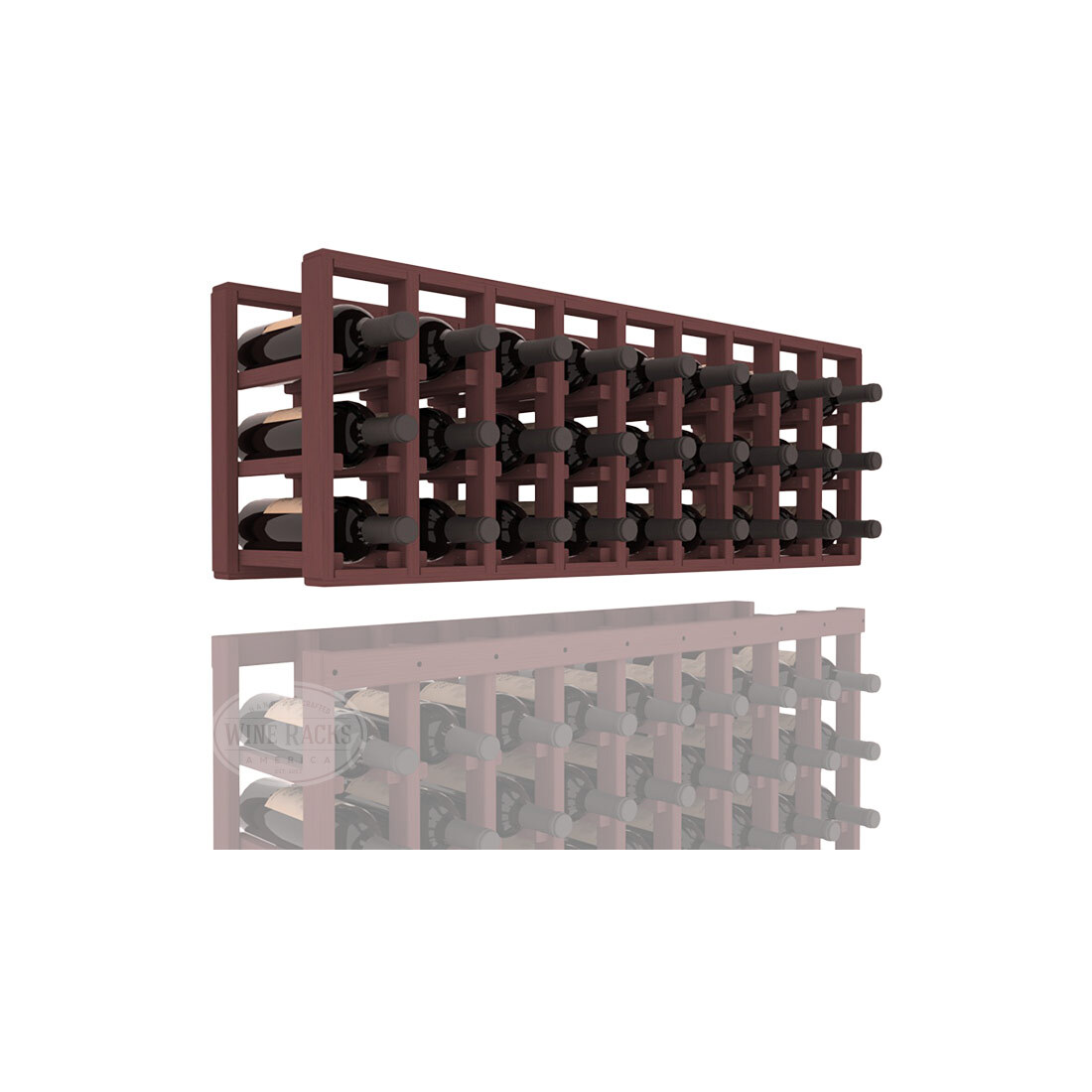 InstaCellar - 9 Column Standard Extender Rack in Ponderosa Pine Walnut stained without WineSafe™ Satin Sealant