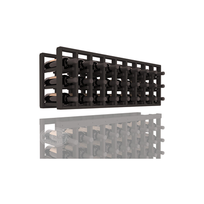 InstaCellar - 9 Column Standard Extender Rack in Ponderosa Pine Black stained without WineSafe™ Satin Sealant