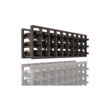 InstaCellar - 9 Column Standard Extender Rack in Ponderosa Pine Black stained with WineSafe™ Satin Sealant
